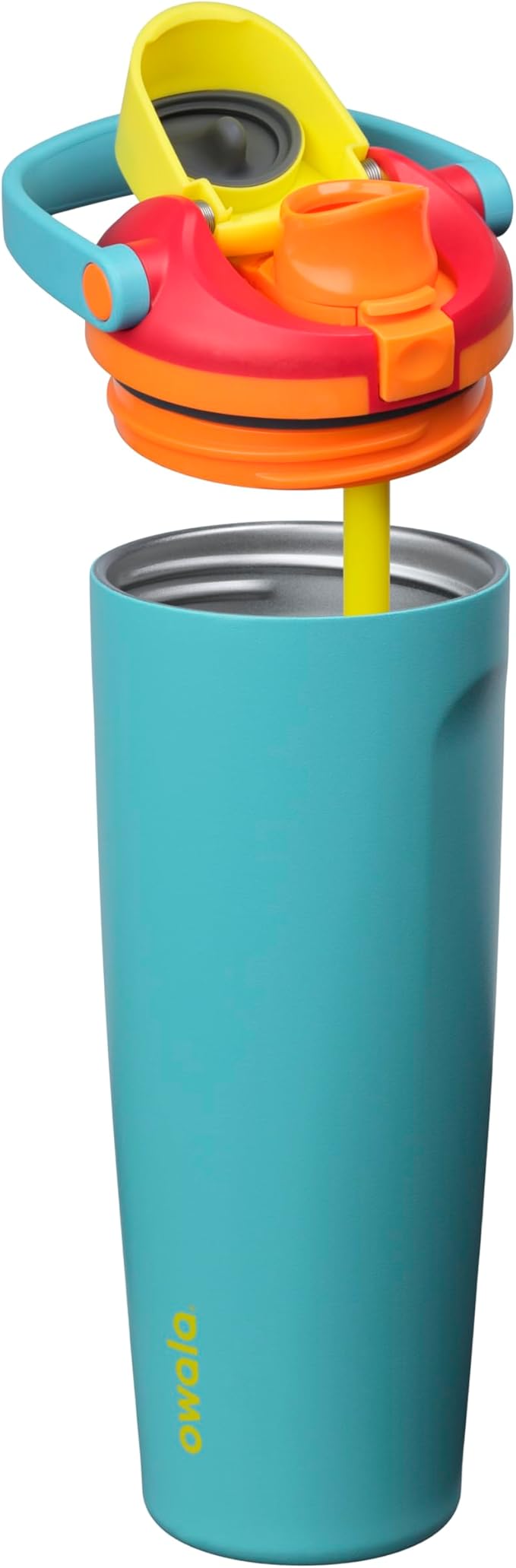 Owala FreeSip Sway Insulated Stainless Steel Water Bottle with Two-Way Spout, Built-In Straw and Bucket Handle, Made for Travel, School, and Sports, 30oz, BPA Free, Leak Proof, Summer Sweetness