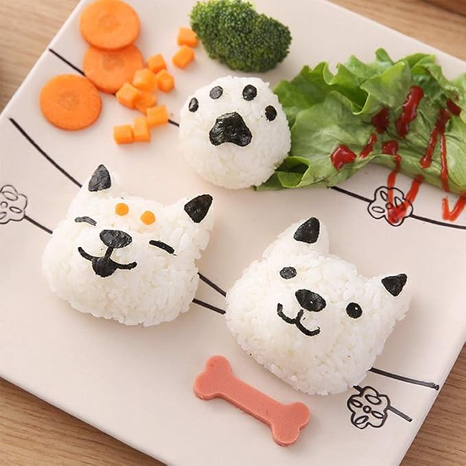 Sushi Making Kit Rice Ball Molds Bento Accessories Sandwich Cutters for Kids Kitchen Tools for Baby Kids Meal