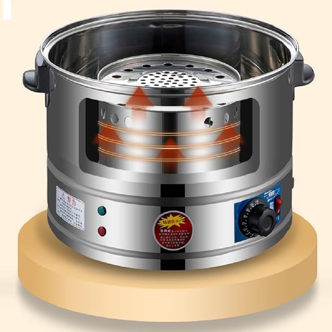 Electric Food Steamer, 3-Tier Stainless Steel, Thermostatically Controlled for Automatic Heating, Ideal for Healthy Cooking and Breakfast,40