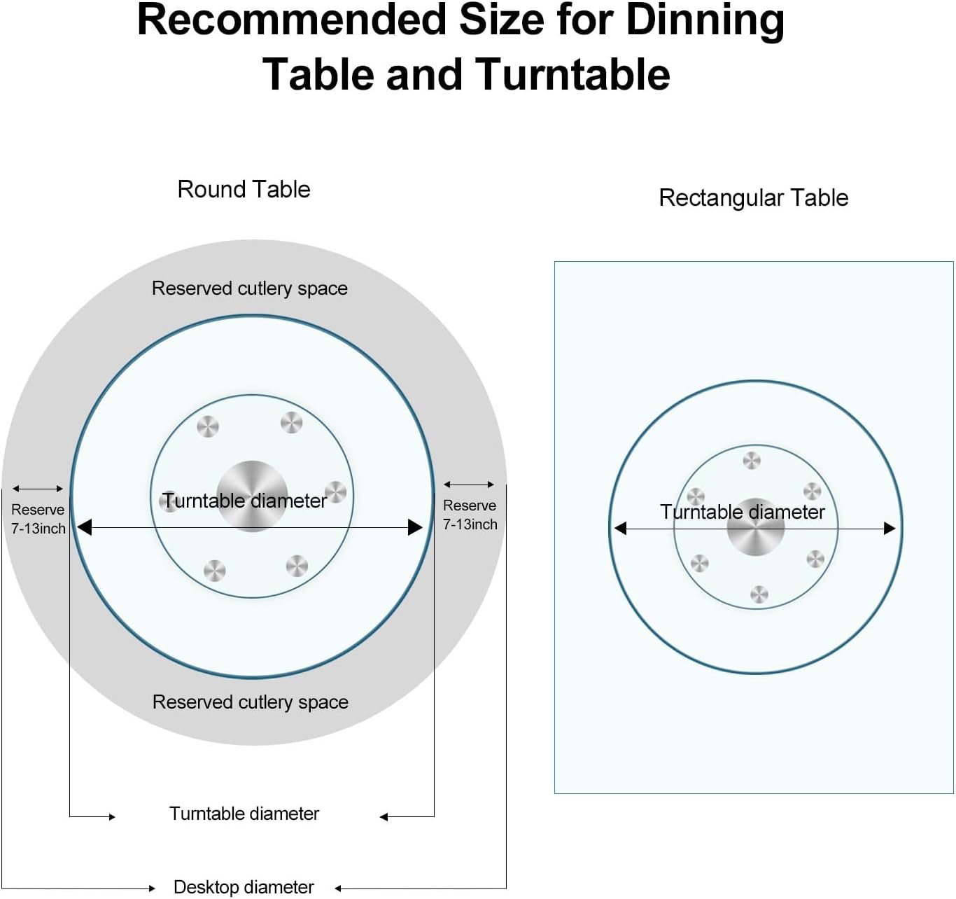 40" Heavy-Duty Lazy Susan Turntable - 1/3" Extra-Thick Tempered Glass - Silent & Smooth Swivel for Large Dining Tables, Centerpiece