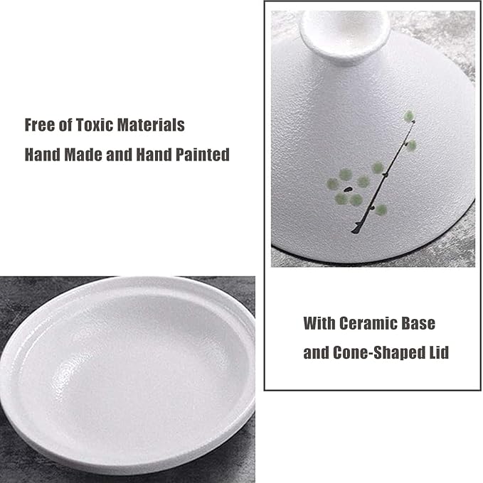 Japanese Cuisine Tangine Ceramic Tagine Pot Hotels Restaurants Hand-Painted Tajine with Lid Stew for Dishwasher Oven