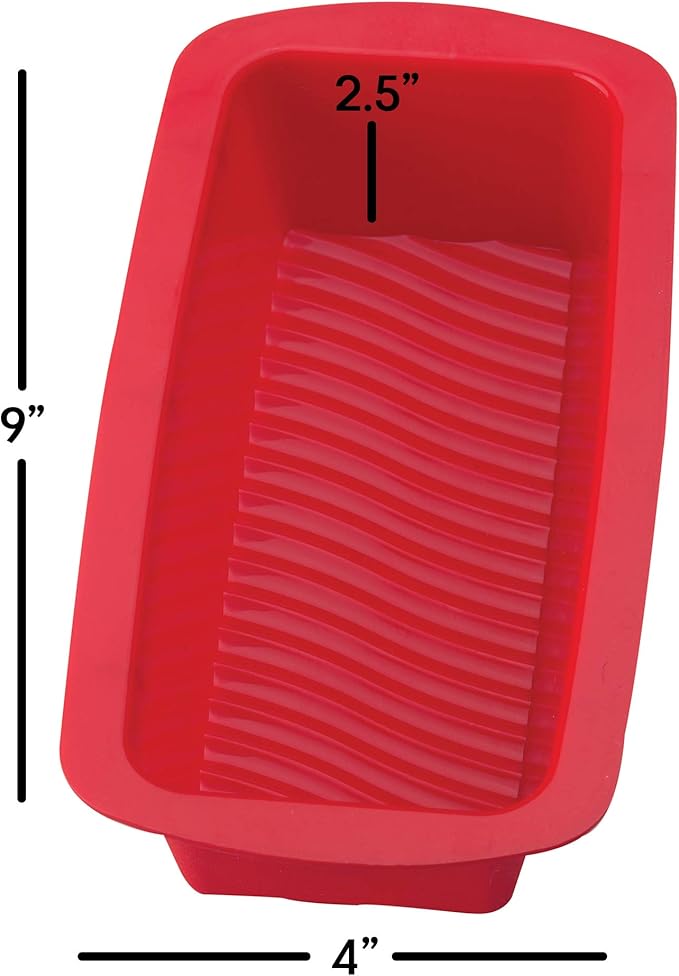 Mrs. Anderson's Baking Silicone Loaf Bread Pan, Non-Stick European-Grade Silicone