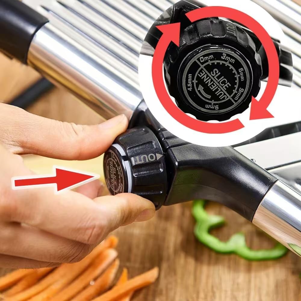 GYH&GXR Mandoline slicer Mandoline food slicer for kitchen Adjustable stainless steel blades Vegetable Chopper Potato Tomato Carrot Vegetable Fruit and Onion Cutter