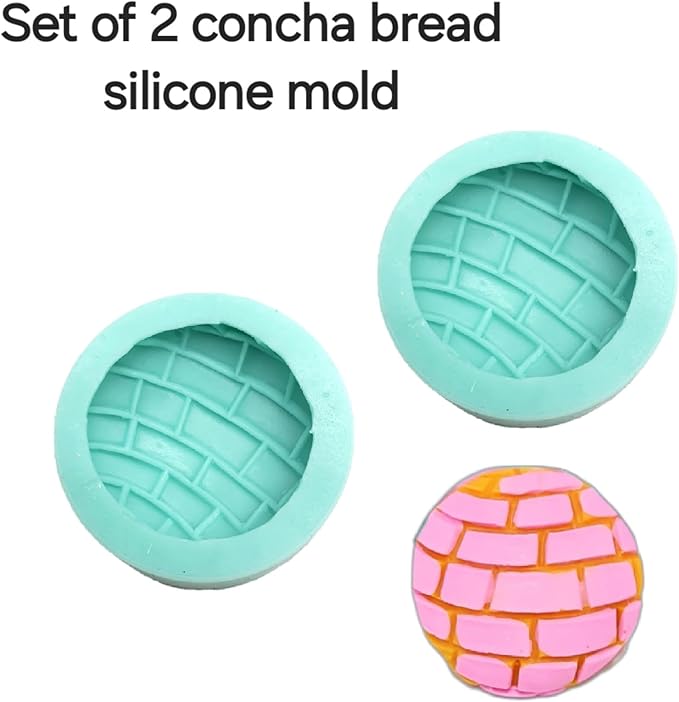 Natucraft Mexican Bread Silicone Mold, Concha Silicone Mold (Set of 2)