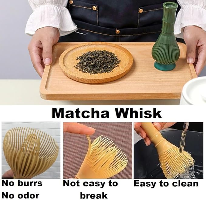Matcha Whisk, PP Resin Matcha Stirrer, Traditional Handcrafted Japanese Matcha Tea Mixer Brush Mixing Tool Accessory for Tea Preparation (Yellow)