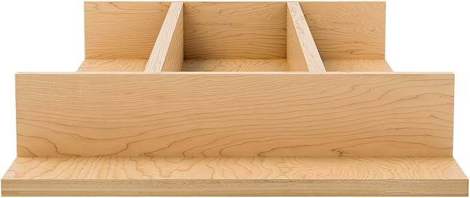 Rev-A-Shelf Natural Maple Right Size Utensil Insert Home Storage Kitchen Organizer 4 Compartment Drawer Accessory, 10-1/4" x 19-1/2", 4WUT-15SH-1