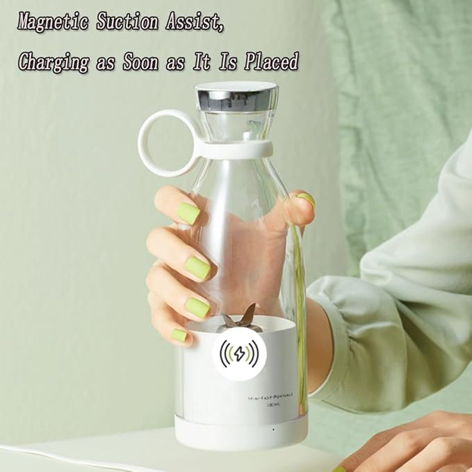 Portable Blender for Smoothies, Personal Small Smoothie Blender with 11.83 Oz/350ml for Shakes and Smoothies, Durable Stainless Steel Blades, Magnetic Charging, Convenient (Pink + Type-C Charging)
