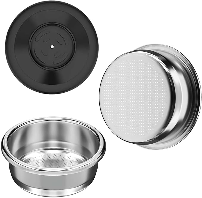 [1 Pack] Filter Basket 18–22g,Single Wall Multi-Hole Even Extraction, Compatible with 54mm Breville Sage Espresso Machines (Express, Bambino, Bambino Plus, Barista Pro, Impress,Barista Touch, Infuser)