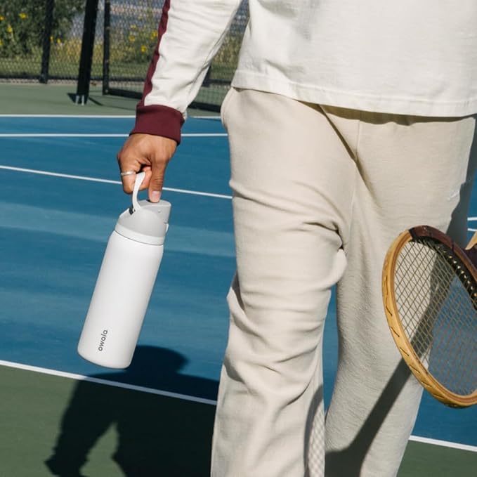Owala FreeSip Insulated Stainless Steel Water Bottle with Straw, BPA-Free Sports Water Bottle, Great for Travel, 40 Oz, Shy Marshmallow