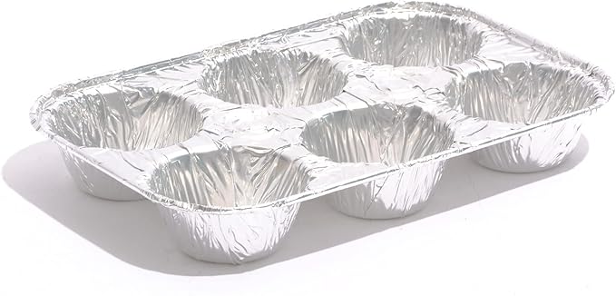Waytiffer (10pack Muffin Pan 6-Cup Cupcake Aluminum Pans Favorite Muffin Tin Size for Baking Cupcakes Muffins and Mini Pies - Standard Size