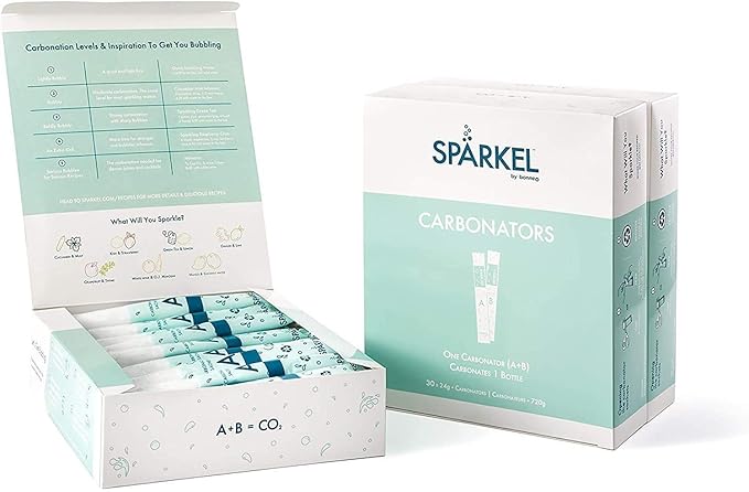 Spärkel Carbonator 90-Pack (3 x Carbonator 30-Packs) - For Spärkel Beverage System Sparkling Water and Soda Maker