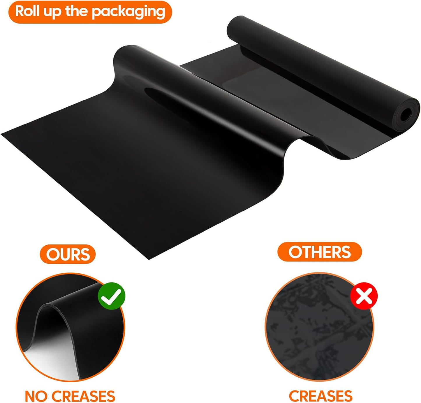 Large Silicone Mats for Kitchen Counter,Countertop Protector for Pastry Making,Silicone Mats for Crafts,Skin-Friendly Surface Vanity Mat,Freely Cuttable(Black, 16" x 72" x 1.6mm)