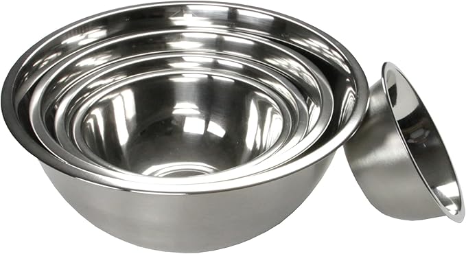 Chef Craft Brushed Mixing Bowl, 8-Quart, Stainless Steel