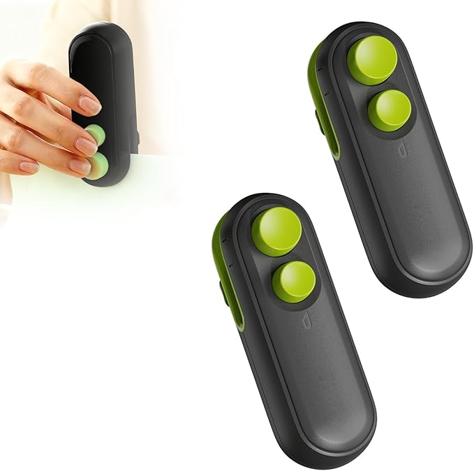 Mini Bag Sealer, Upgraded 2 in 1 Mini Bag Sealer with Cutter and Magnet, Magnetic Portable Plastic Bag Sealer for Snacks, Chips, Food Freshness Storage (2, Black)