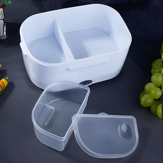 INVODA Electric Lunch Box 110V Food Heating Lunch Hot Box Portable Insulated Bento Box Electric Lunch Container for Office Travel Home (Orange)