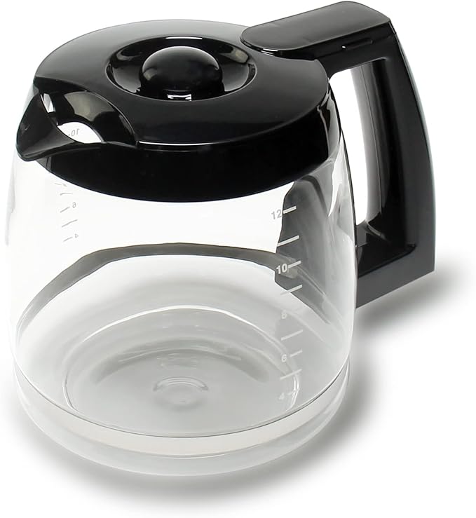 12-Cup Replacement Glass Carafe for Cuisinart Coffee Maker Models CHW-12, CHW-12P1, DCC-1100BK, DCC-1200, DCC-2650, DGB-550BK, DGB-550BK1 DGB-625BC, DGB-700BC, and SS-12 Part# DCC-1200PRC