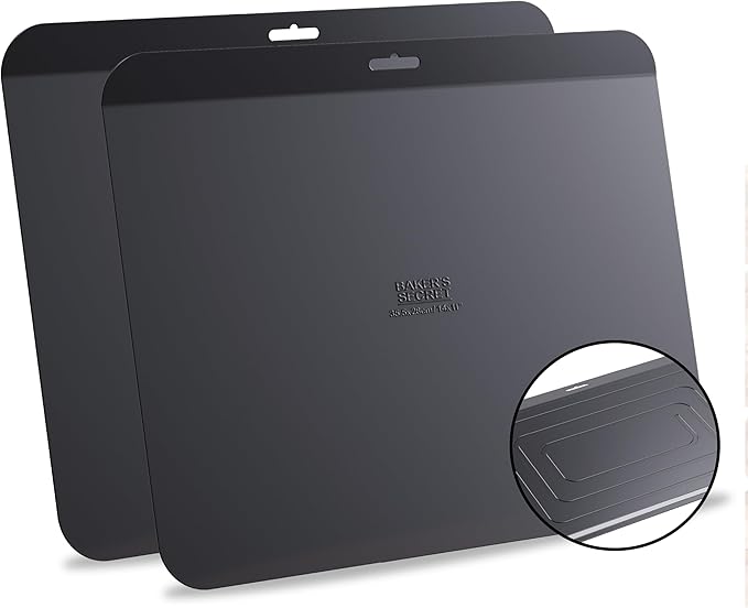 Baker's Secret Insulated Cookie Sheet Cookie Tray 13" x 9", Carbon Steel Insulation Double Wall, for Baking Roasting Cooking, Dishwasher Safe Home Baking Supplies Accessories (2x Insulated 13")