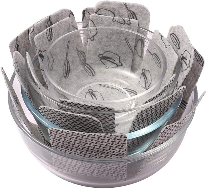 BOYAN Pot and Pan Protectors, Set of 12 and 3 Different Size, Cookware Protector Set/Felt Pots and Pans Divider Separator Pads Anti-Slip to Avoid Scratching or Marring When Stacking