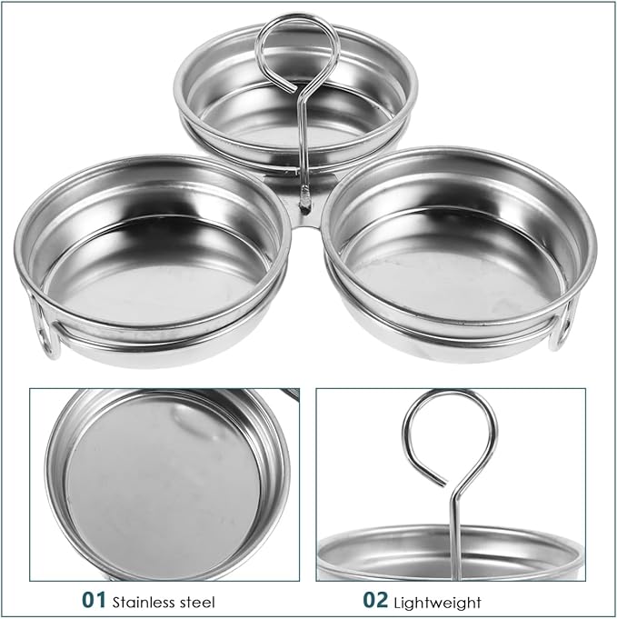 BESTOYARD Egg Poacher Stainless Steel Poached Egg Maker Nonstick Boiling Mold 7.08X7.08X2.75In Multifunctional Steamed Pan Kitchen Tool