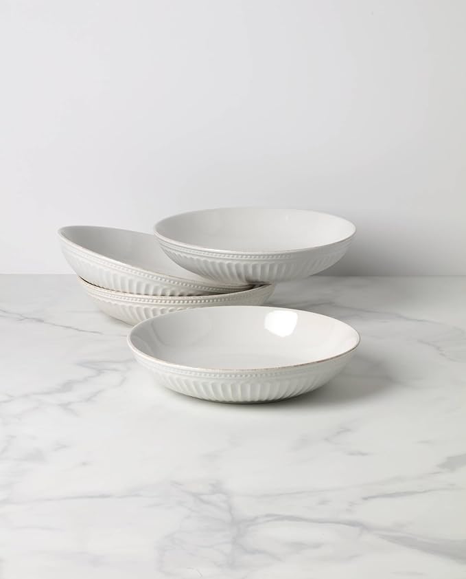 Lenox 897275 French Perle Groove Dinner Bowls, Set of 4