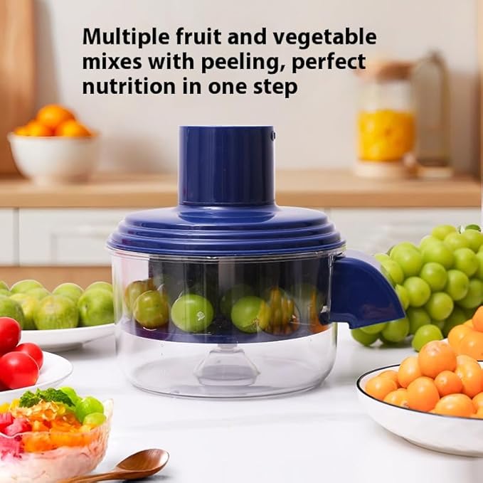 Automatic Fruit and Vegetable Peeler Machine – Electric Grape, Garlic & Tomato Peeler, Peel Fruit Machine for Kitchen, Rechargeable Wireless, Easy Clean(Blue)