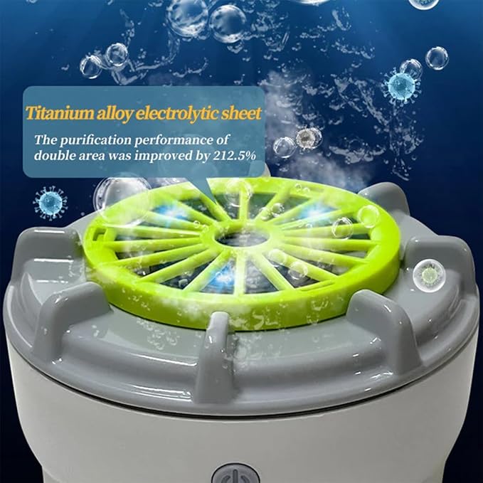 Efficient Portable Fruit and Vegetable Washers, Fruit and Vegetable Cleaning Machine, Electric Fruit Cleaner for Washing Fruits, Vegetables, Grain, Meat, Water-Proof & Wireless Charging (E)