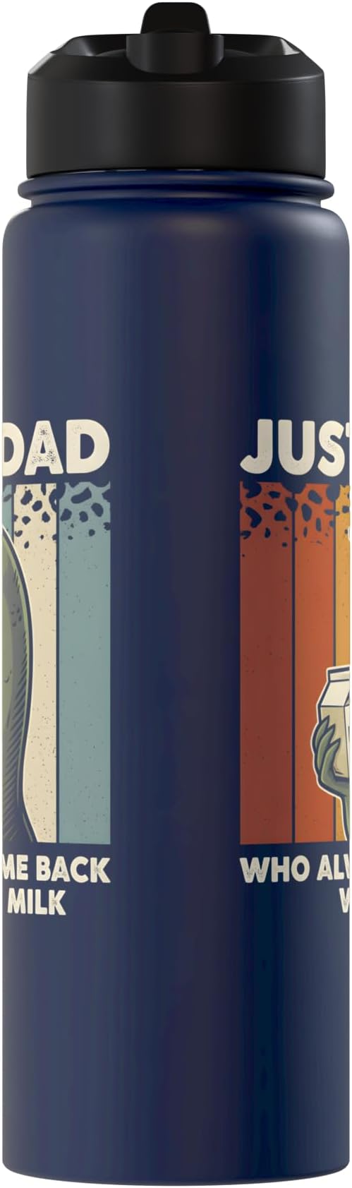 Nessie Dad Who Always Came Back With The Milk Retro Sunset Stainless Steel Insulated Water Bottle