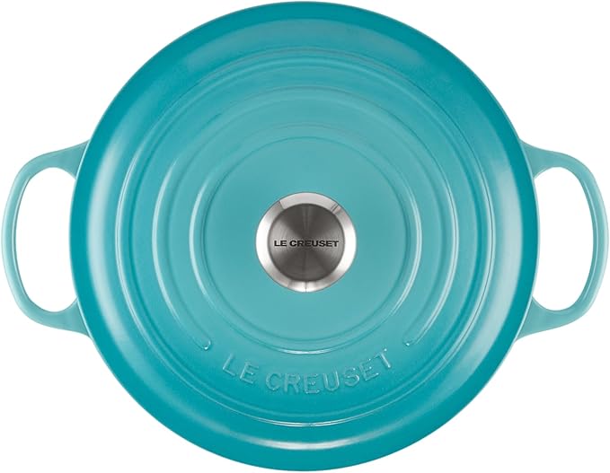 Le Creuset Enameled Cast Iron Signature Round Dutch Oven, 5.5 qt., Caribbean