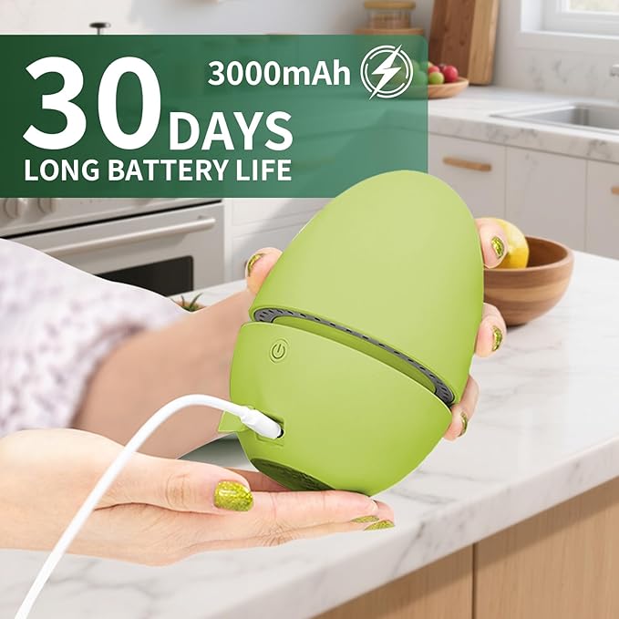 Smart Refrigerator Deodorizer,Active Oxygen Refrigerator Odor Eliminator, Rechargeable Design, Long-Lasting Up to 5 Years Helps Keep Food Fresh, Compact Fridge Deodorizer