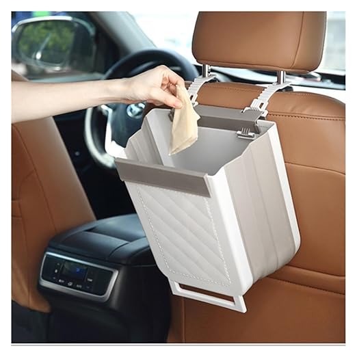 Collapsible Hanging Kitchen Trash Can Hanging Telescopic Folding Trash Can 1pc Multifunctional Cabinet Door Sorting Bin for Kitchen and Car(Pink)