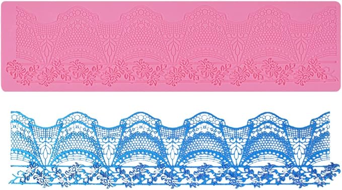 Cake Lace Mold, Lace Fondant Molds Silicone Lace Molds for Cake Decorating, cupcake top decoration