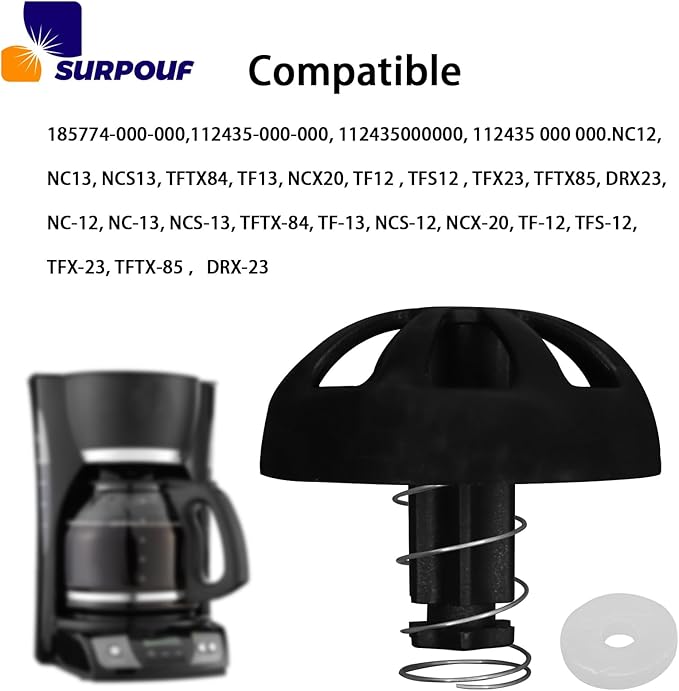 2-Pack Coffee Replacement Brew Basket Spring Loaded Stopper Kits Fits For Mr. Coffee Black and Decker Hamilton coffee maker parts, Parts Number 990117900 990237500 Coffee Machine Accessory