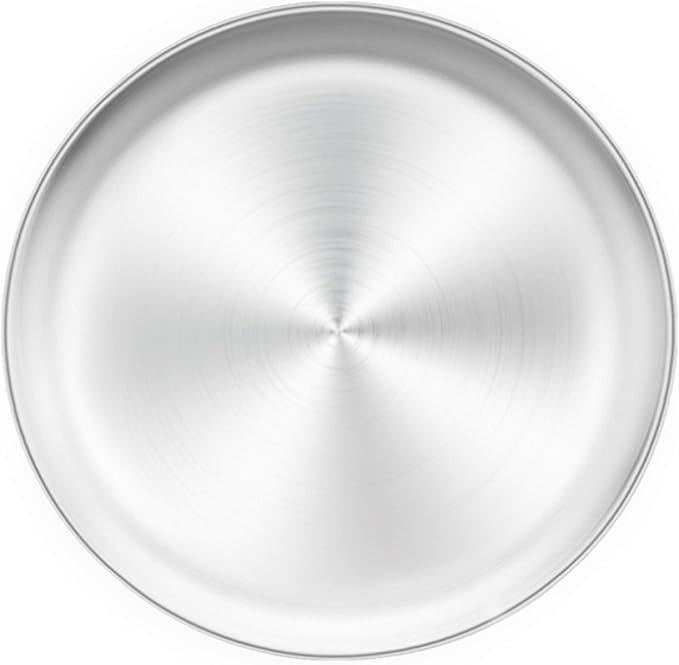 TeamFar Pizza Pan, 13.4 inch Stainless Steel Large Pizza Pan Tray Round Oven Baking Bakeware, Healthy & Heavy Duty, Oven & Dishwasher Safe