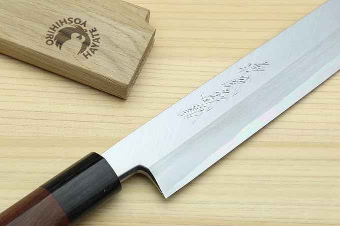 Yoshihiro Shiroko High Carbon Steel Kasumi Yanagi Rosewood Handle Sushi Sashimi Chef Knife (11.8'' (300mm))