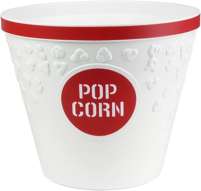 Hutzler Popcorn Buckets, set of 2, Red