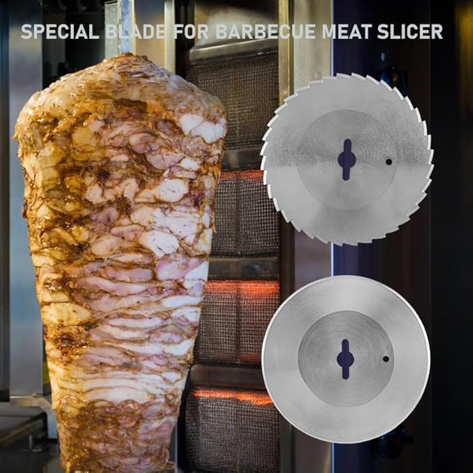 100MM Professional Electric Food Doner Stainless Steel Sharp Blade for Kebab Knife Shawarma Knife Gyro Slicer (Round Blade)