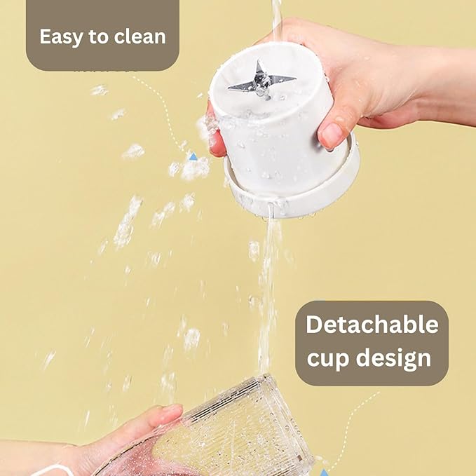 Portable Blender 2 Pack - 350 ML (12oz) Personal Size Blender for Gift - USB Rechargeable Stainless Steel 4 Blades Travel Blender for Shakes Smoothies