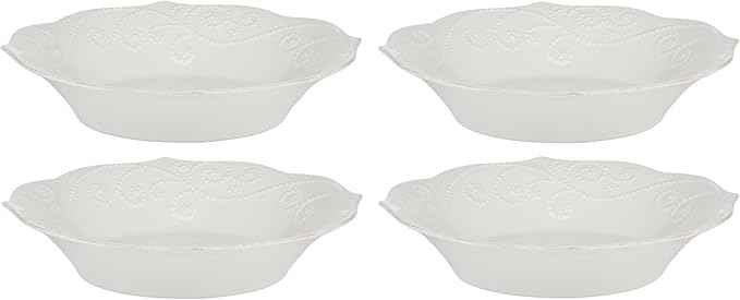 Lenox 890951 French Perle 12-Piece Plate & Bowl Dinnerware Set White