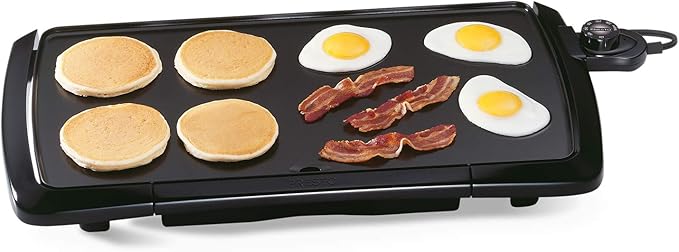 Presto 07061 22-inch Electric Griddle With Removable Handles, Black, 22-inch & 07030 Cool Touch Electric Griddle