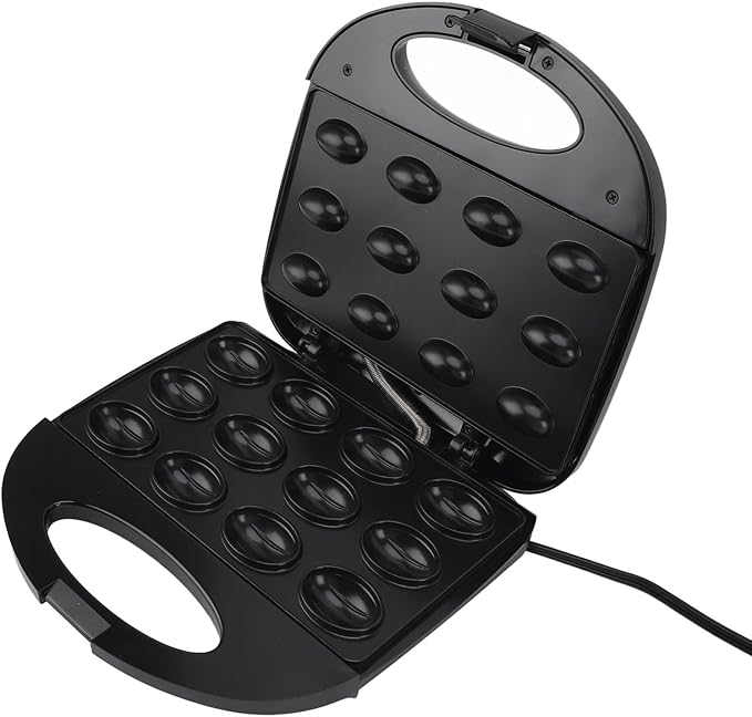 Focket Electric Cake Pop Maker, 750W Double Sided Mini Pancake Maker, Crepe Pan with Nonstick 12 Pieces Capacity for Breakfast Cooking