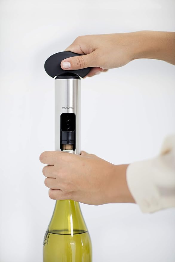 Brabantia Classic Corkscrew Bottle Opener - Matte Steel, 369360, Medium