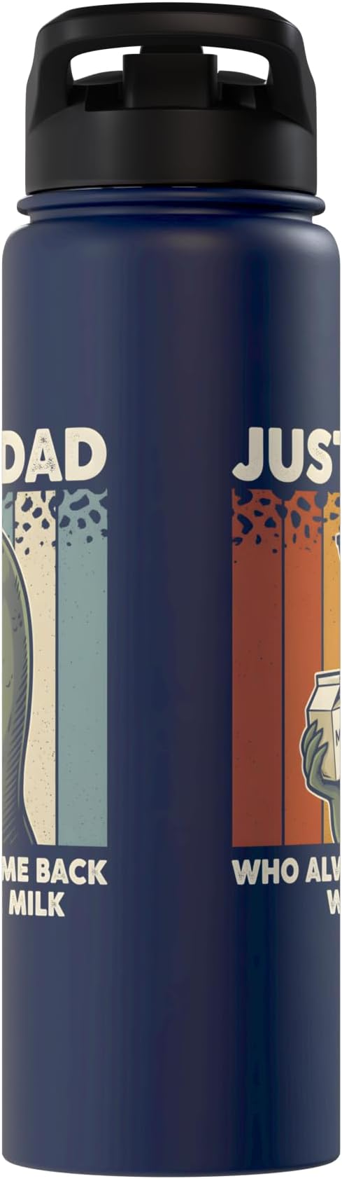 Nessie Dad Who Always Came Back With The Milk Retro Sunset Stainless Steel Insulated Water Bottle