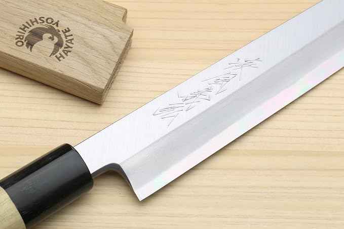 Yoshihiro Shiroko High Carbon Steel Kasumi Yanagi Magnolia Handle Sushi Sashimi Chef Knife (10.5'' (270mm))