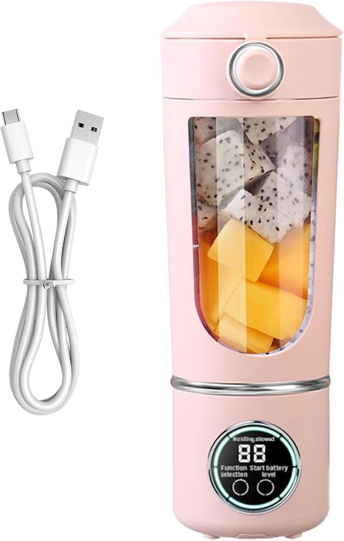 Electric Blender Cup - 700ml Cordless USB Rechargeable Fruit Mixer | Electric Juicer Cup for Vegetables | for Women Men Teens Adults Kitchen Gym Travel Dormitory Apartment Hotel School