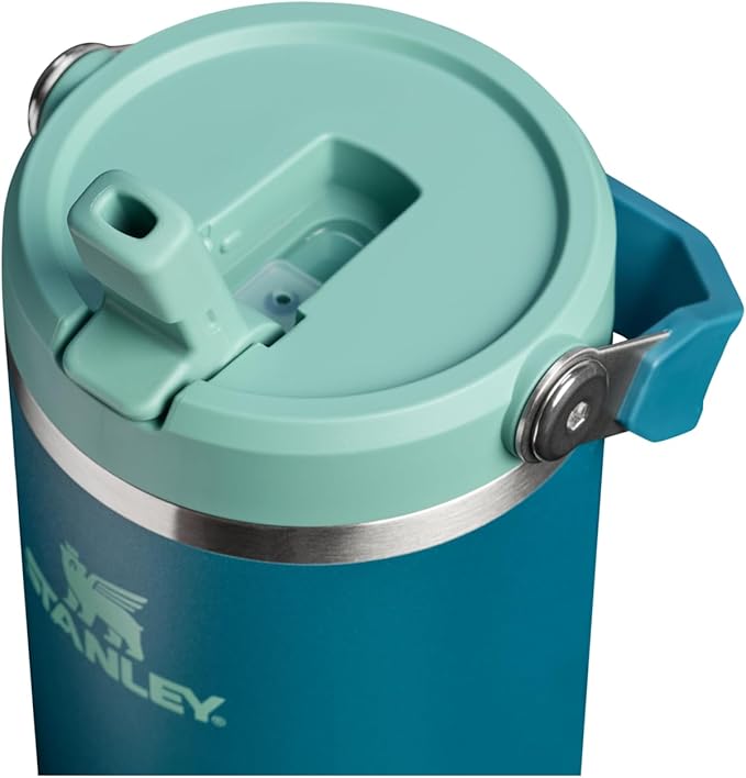STANLEY IceFlow 2.0 Flip Straw Tumbler with Handle 20 oz | Twist On Lid and Flip Up Straw | Leak Resistant Water Bottle | Insulated Stainless Steel | BPA-Free | Coastal Teal