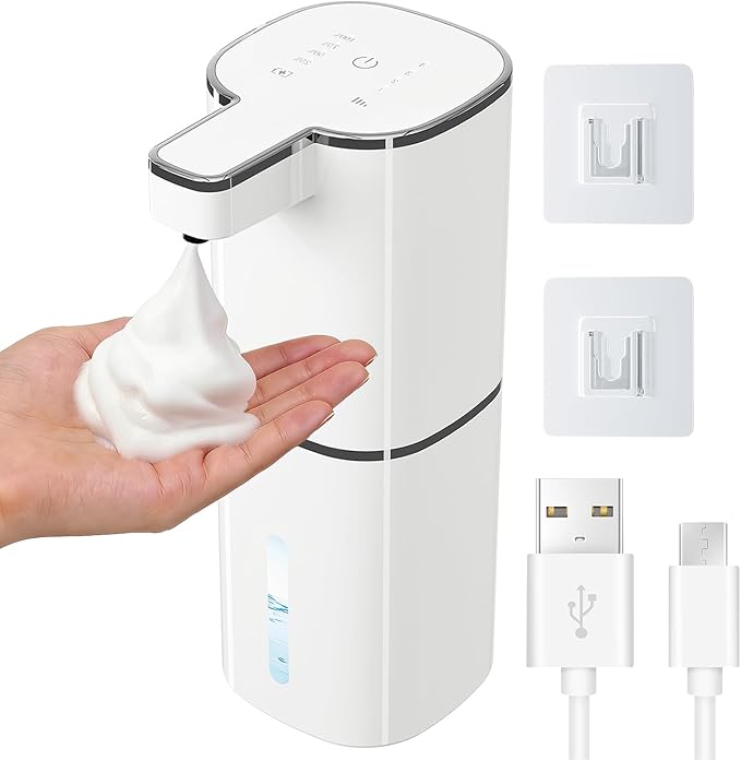 Automatic Soap Dispenser, Dish & Hand Foaming Soap Dispenser for Bathroom Kitchen, Liquid Auto Smart Electric Foam Pump Touchless，420ml-4 Levels Adjustable