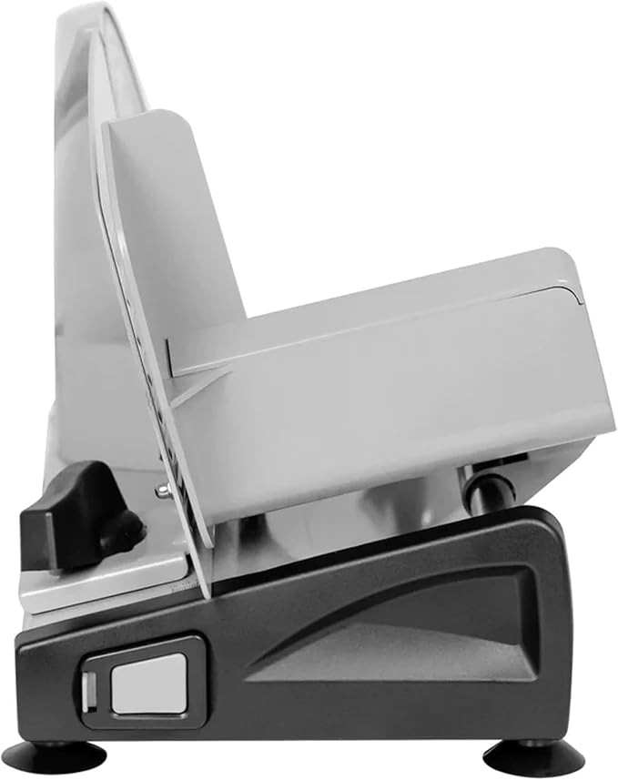 Kalorik Professional Electric Food and Meat Slicer Features Adjustable Thickness Control & Safety Pusher with Thumb Guard, Easy Clean Removable 7.5-Inch Blade, 200-Watts, Silver