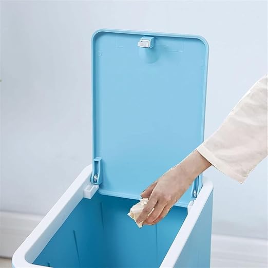 Hanging Trash Can, Kitchen Garbage Bin Waste Bins, Kitchen Cabinet Door Hanging Trash Can with Lid Wall-Mounted Waste Baskets Push-Top Trash Water-Proof Rubbish Waste Garbage Bin (Color : C)