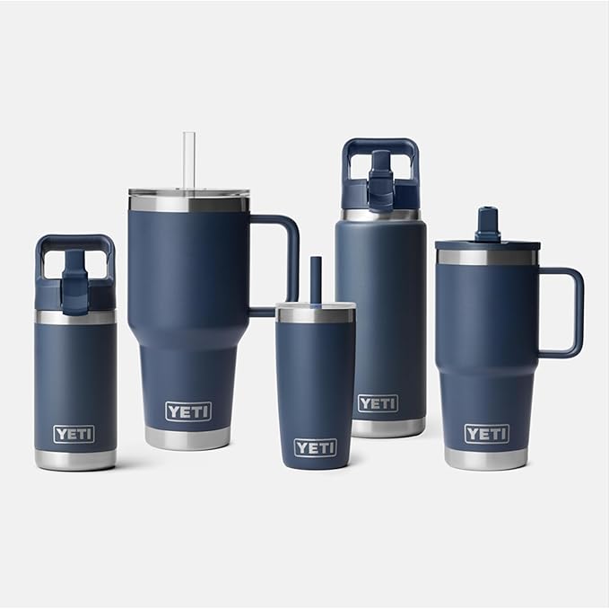 YETI Rambler 35 oz Straw Mug 2.0 - Double-Wall Vacuum Insulation for Cold Beverages – Dishwasher Safe – Cupholder Compatible – Reusable Straw – Comfortable Grip Handle – Travel Mug - Ridgeline