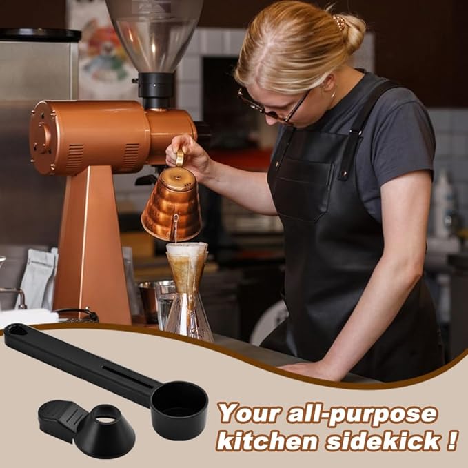 Coffee Scoop & Funnel for K-Cups Reusable, Coffee Spoon with Slide Scoop Measuring Scoo p with Funnel for Filling Water Bottles for Ground Coffe e Protein Powder without Spilling